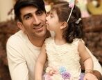 اتومبیل سواری علیرضا بیرانوند با همسر و فرزندانش