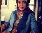 ست قرمز لیلا اوتادی با کیف زنانه خز  و عینک آفتابی میلیونی 