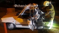 هولناکترین تصویر از پراید له شده در جاده قم