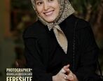 پیراهن زرقی برقی عجیب فرشته حسینی در اختتامیه جشنواره فجر| اشک های فرشته و نوید در مراسم+ ویدئو