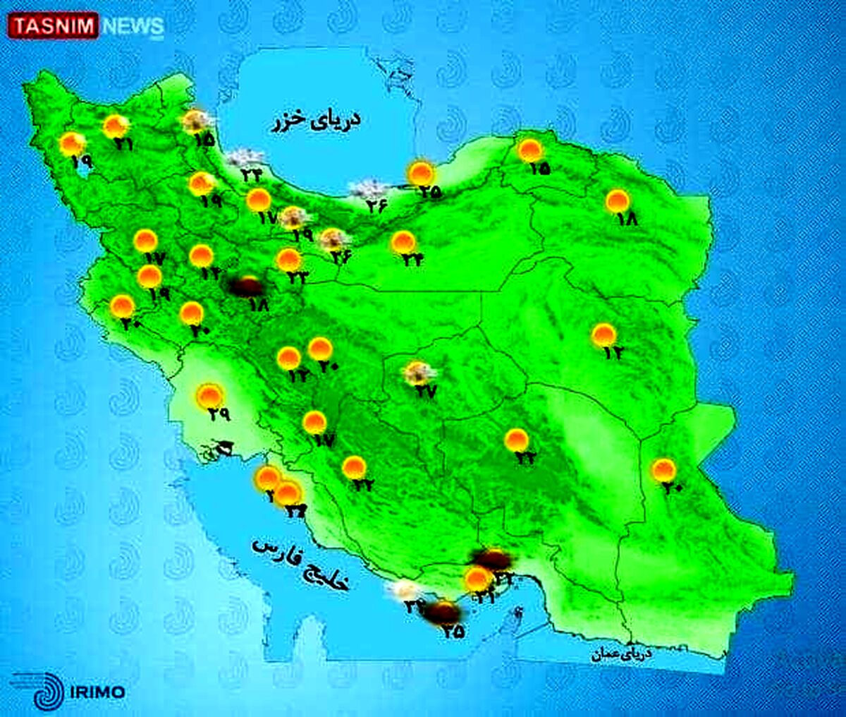 وضعیت آب و هوا امروز 26 مرداد| رگبار و رعد و برق در این مناطق